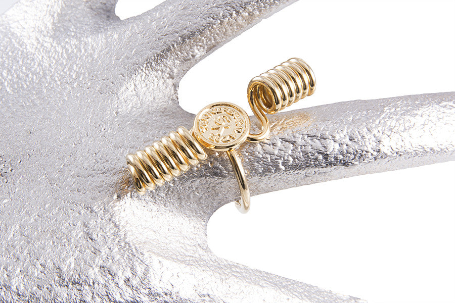 GOLD SCREW RING