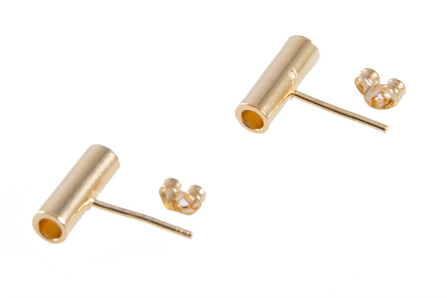 GOLD TUBE EARRING